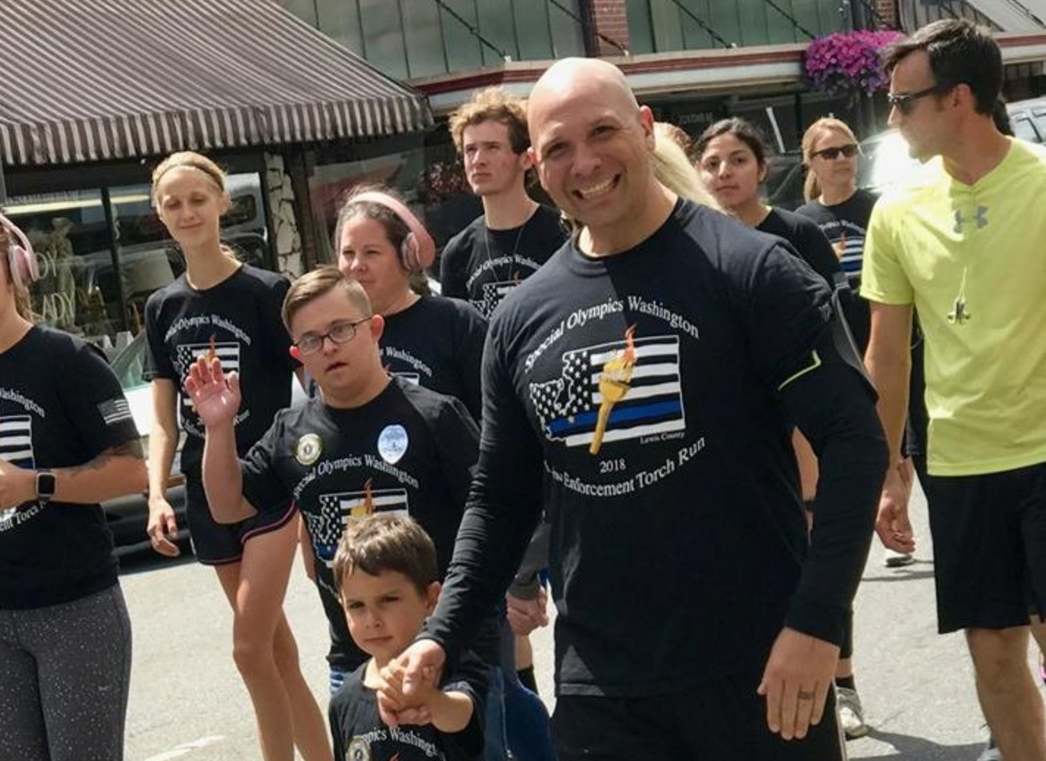 Rep. Peter Abbarno takes part in the Law Enforcement Torch Run in this file photo.
